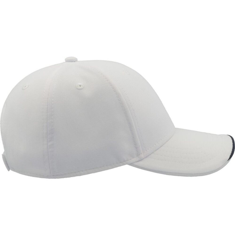 Atlantis Estoril 6 Panel Jacquard Recycled Baseball Cap / White - Picture 4 of 4